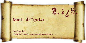 Noel Ágota névjegykártya